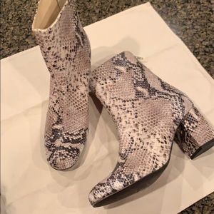Free People Cecile Snakeskin Bootie